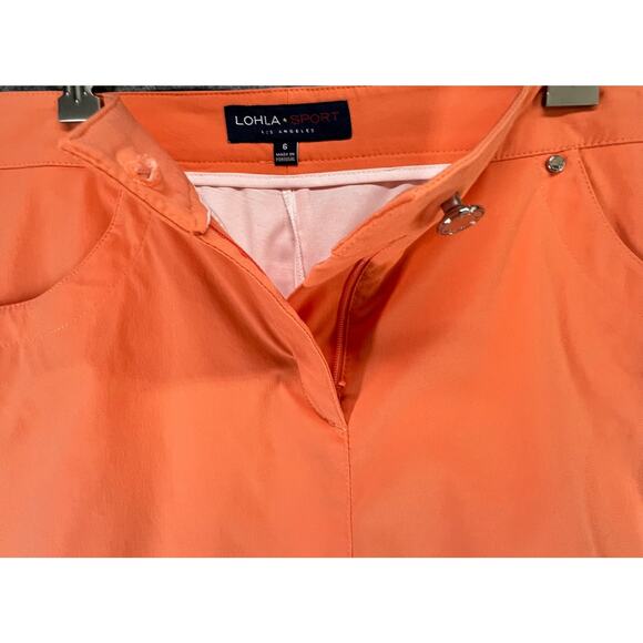 Lohla Sport Stellar Stretch Skort Skirt 6 Orange Pockets Golf Tennis Performance - Picture 3 of 13
